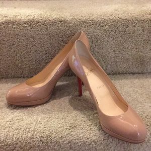 Tan Christian Louboutin heels